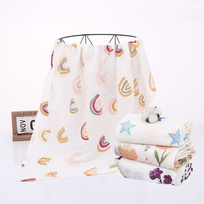 Newborn Muslin Swaddle Baby Boy Girl Blankets Muslin Baby Blanket