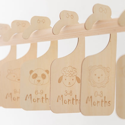 Newborn Supplies Baby Closet Dividers Wood Milestone